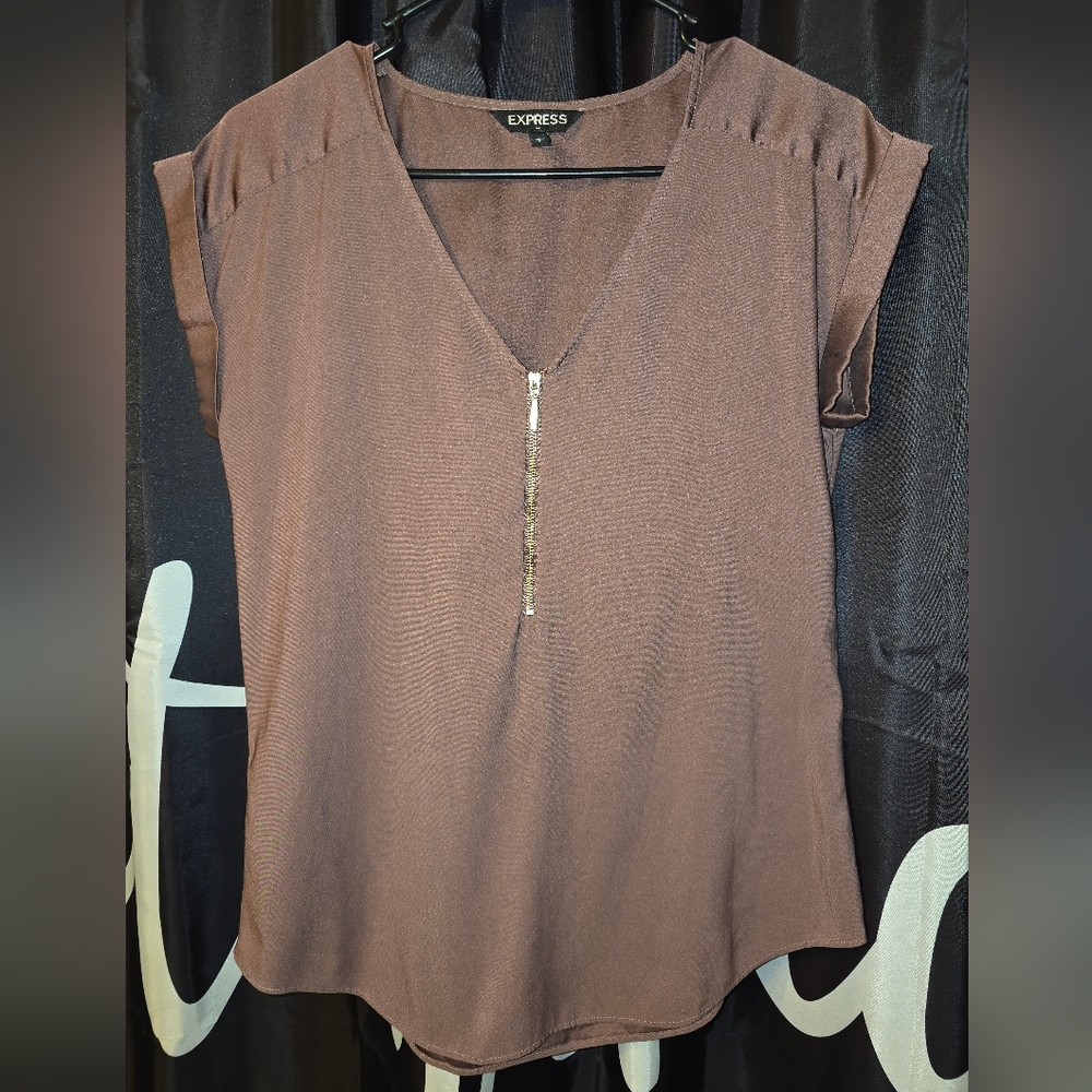 Purple Express V-Neck Women Top